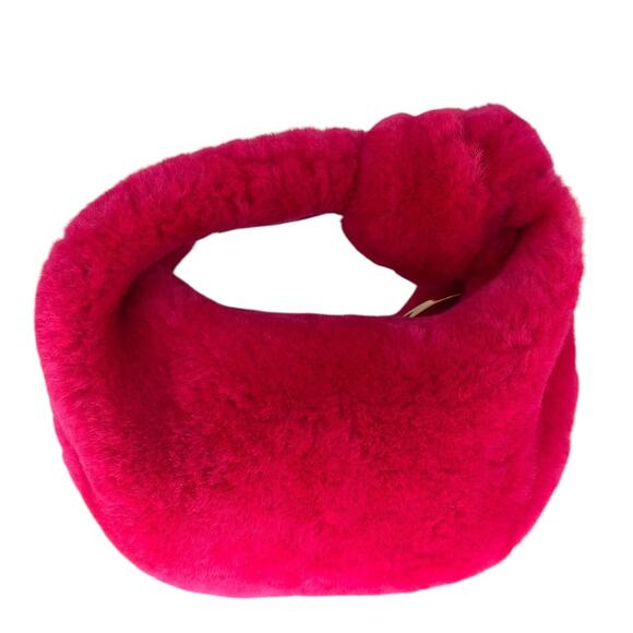 Bottega Veneta Shearling Mini Jodie Bag in Lollipop & Gold - Picture 5 of 15